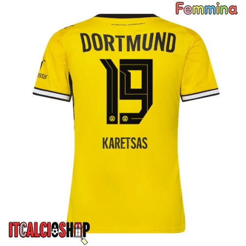 Borussia Dortmund Konstantinos Karetsas #19 Prima Maglia Femmina 2026-27 Manica Corta